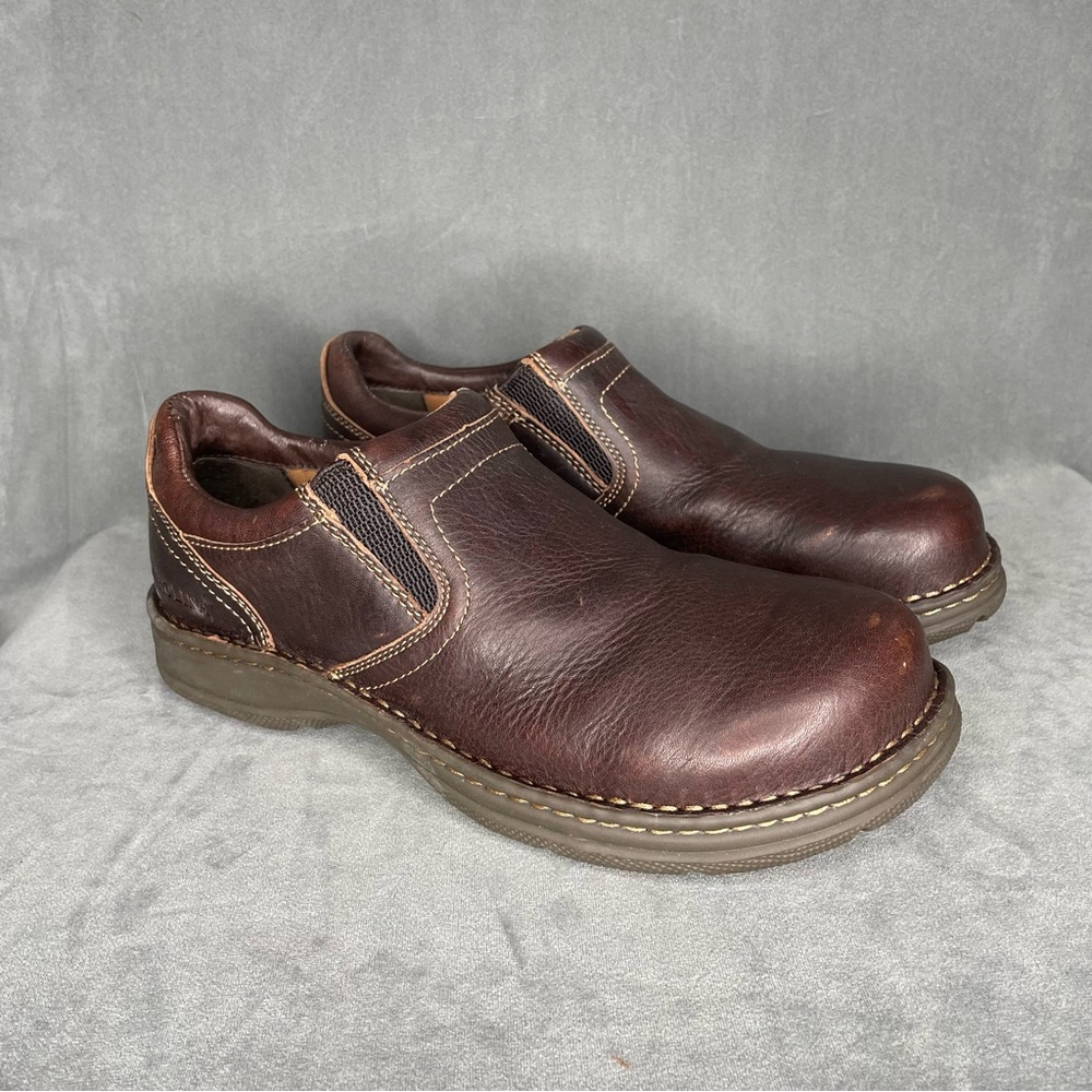 Carolina Aluminum Toe Opanka Slip-On Men Comfort Work Shoes New Sz 9d S1-9